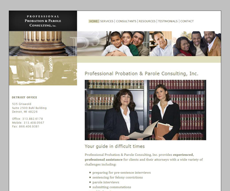 Probation and Parole Consulting website